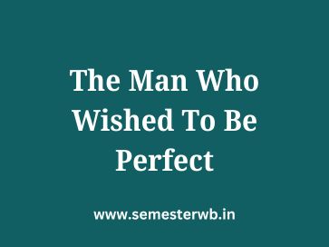 The Man Who Wished To Be Perfect