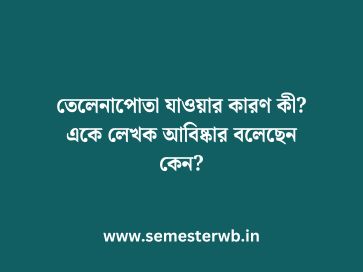 তেলেনাপোতা যাওয়ার কারণ কী? একে লেখক আবিষ্কার বলেছেন কেন