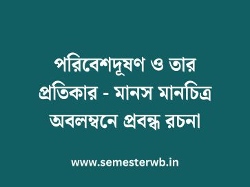 পরিবেশদূষণ ও তার প্রতিকার - মানস মানচিত্র অবলম্বনে প্রবন্ধ রচনা