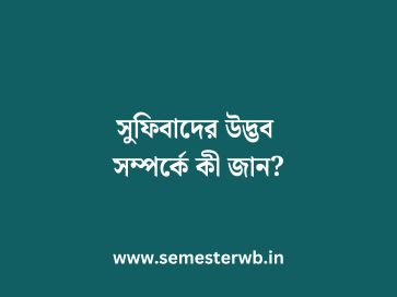 সুফিবাদের উদ্ভব সম্পর্কে কী জান